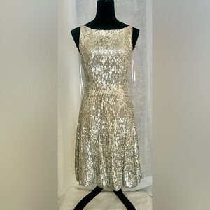Gianni Bini Gold Sequin Midi Dress